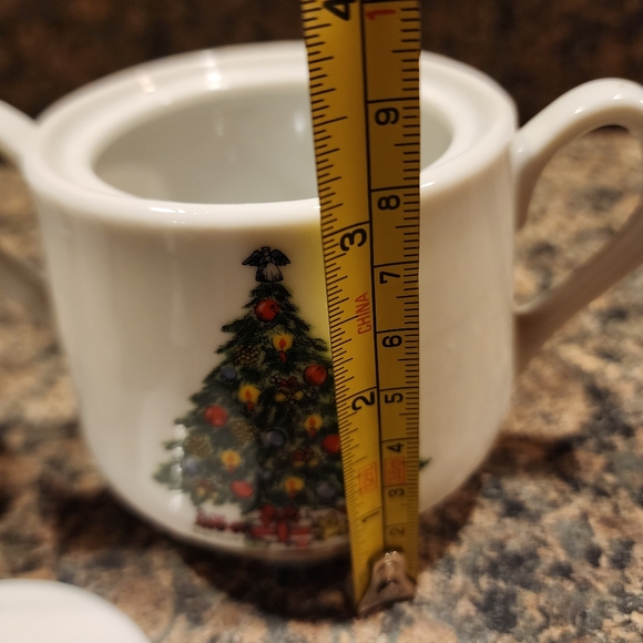 Mount Clemens Pottery Christmas Tree Creamer & Sugar Set - Picture 7 of 7